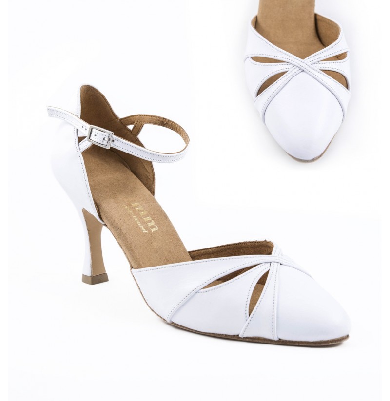 white comfort heels