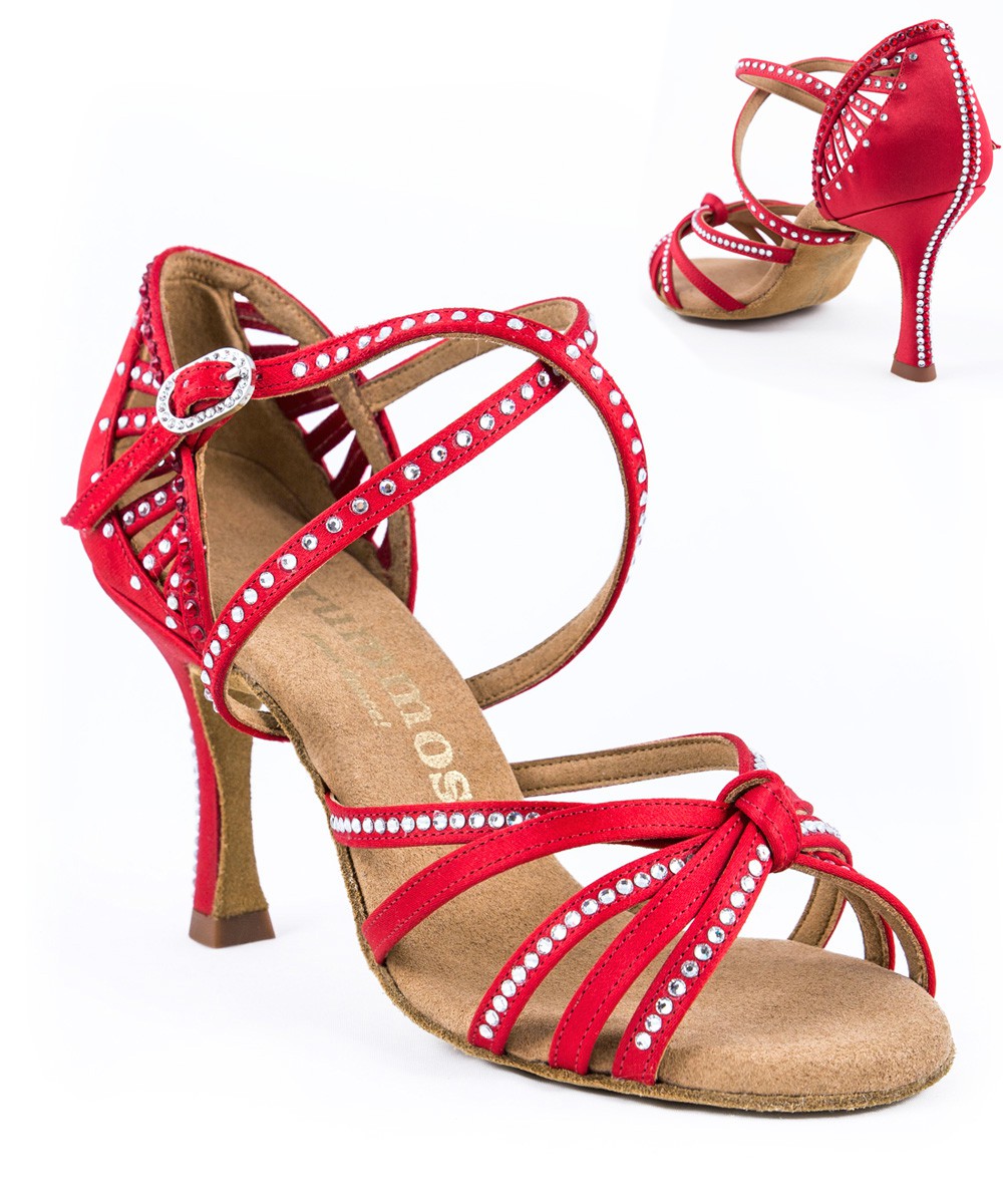 red ballroom dance shoes
