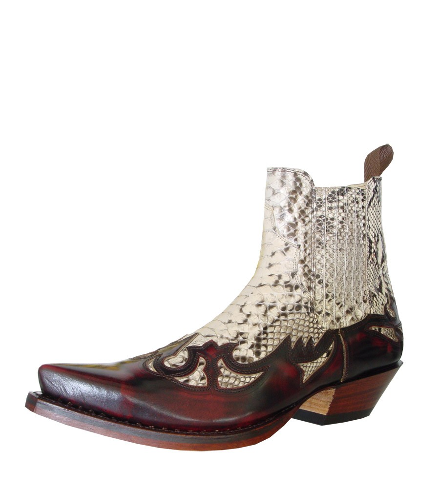 maroon snakeskin boots