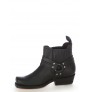 Black harness ankle boots 