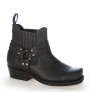 Black harness ankle boots 