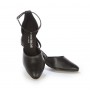 Elegant black leather comfort shoes