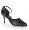 Elegant black leather comfort shoes