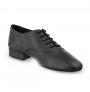 Elegant black & white men's leather dancing shoes 