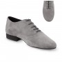 Elegant black & white men's leather dancing shoes 