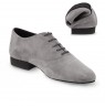 Flexible grey suede dance shoes for men with laces