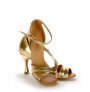 Elegant gold leather comfort sandals