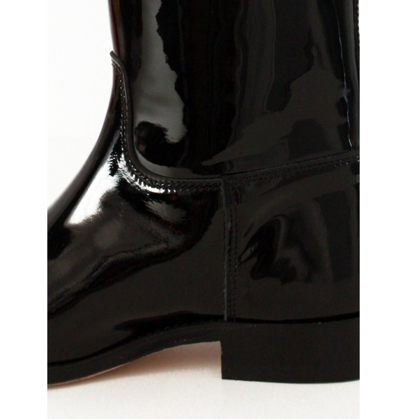 patent leather riding boots women