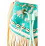 Western leather crossbody bag with fringes