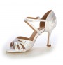 Comfy white leather pump heels