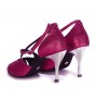 Fuchsia T-strap heels