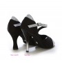 Black elegant latin dance heels with rhinestones