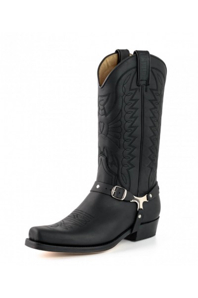 black mexican cowboy boots