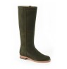 Made to measure khaki green leather riding boots