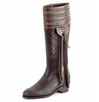 Spanish leather riding boots for women