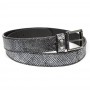Silvered Snake leather Belt