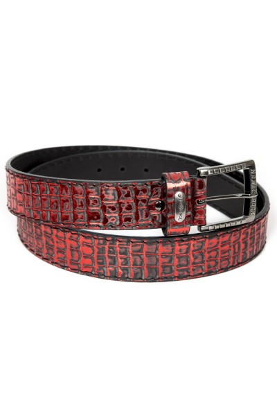 Red crocodile leather Belt Red crocodile leather Belt
