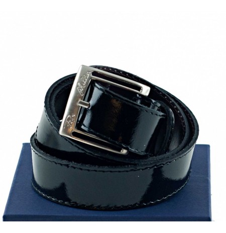 Black patent leather Belt