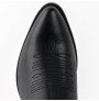 Three tone leather cowboy ankle boots