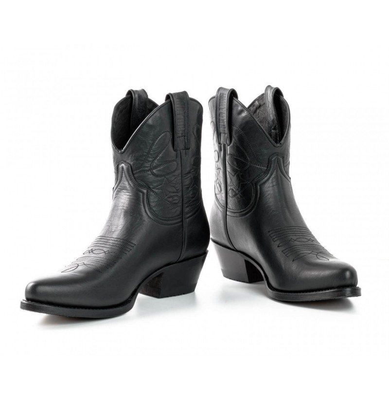 AMERICAN STYLE LEATHER COWBOY ANKLE BOOTS leather western low cut boots