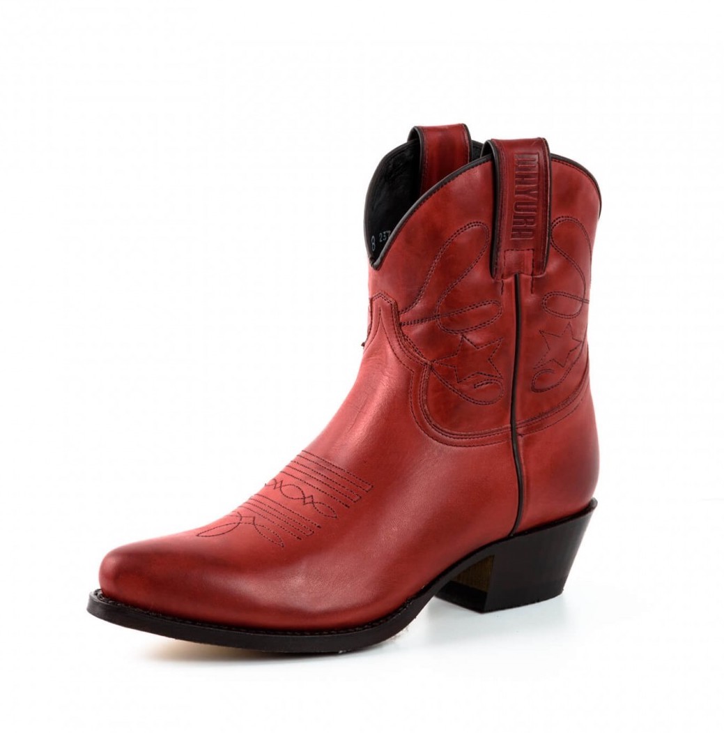 Red ankle cowboy boots outlet