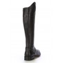 Black leather riding style boots with laces