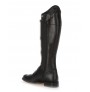Black leather riding style boots with laces