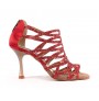 Strappy glittery red dancing heels