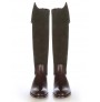 Two-tone leather equestrian boot