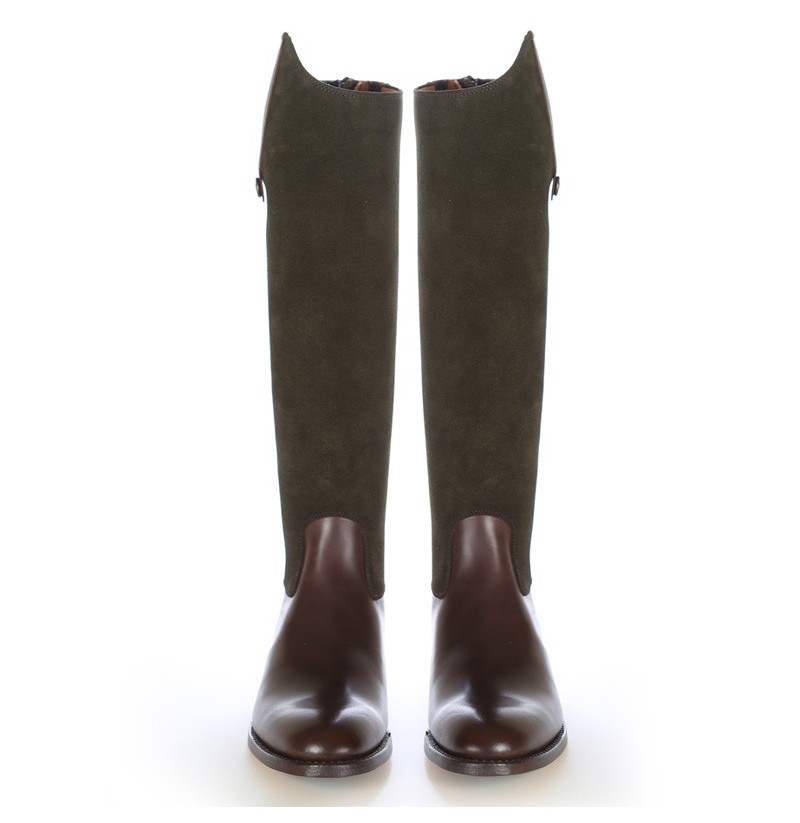 2 tone leather boots