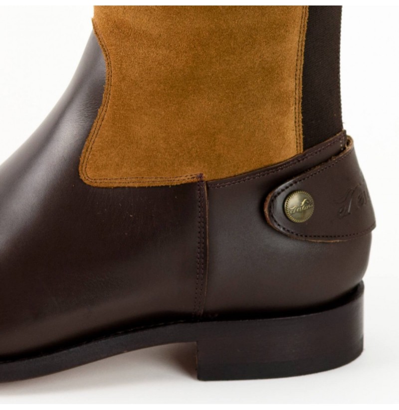 2 tone leather boots