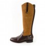 Two-tone leather equestrian boot