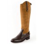 Two-tone leather equestrian boot