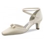 Ivory satin bridal shoes 