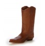 Mexican camel leather cowboy boots