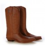 Mexican camel leather cowboy boots