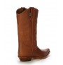 Mexican camel leather cowboy boots