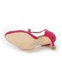 Fuchsia X-strap heels