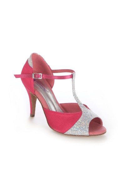 Elegant Pink and silver comfort heels