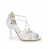 White leather bridal shoes