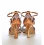 Black elegant latin dance heels with rhinestones
