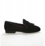 Elegant black tassel loafers for men