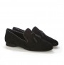 Elegant black tassel loafers for men
