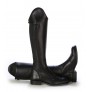 Black elastic horse riding boots