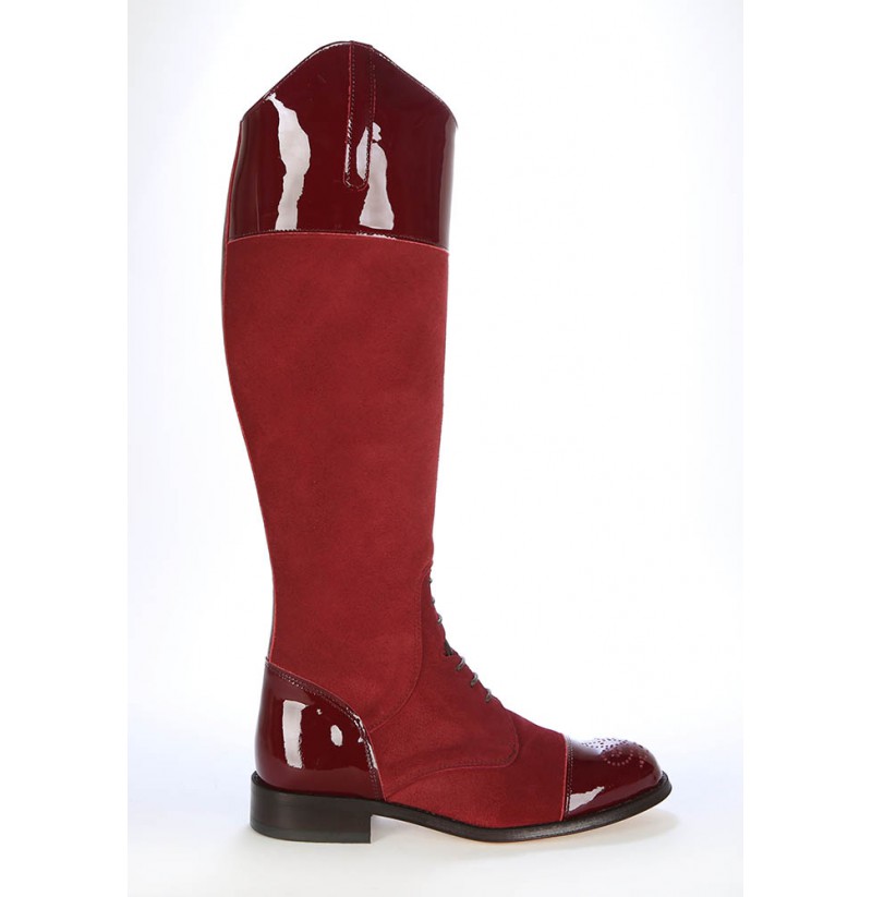 burgundy half boots