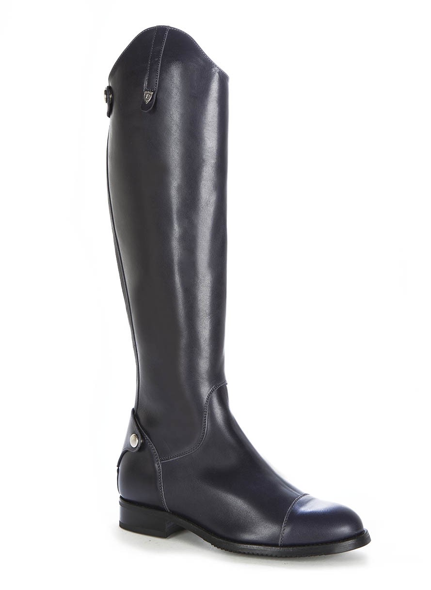 navy leather riding boots