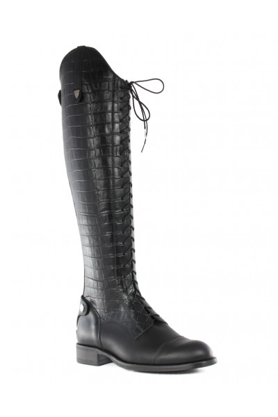 High leather boots with laces High leather boots with laces