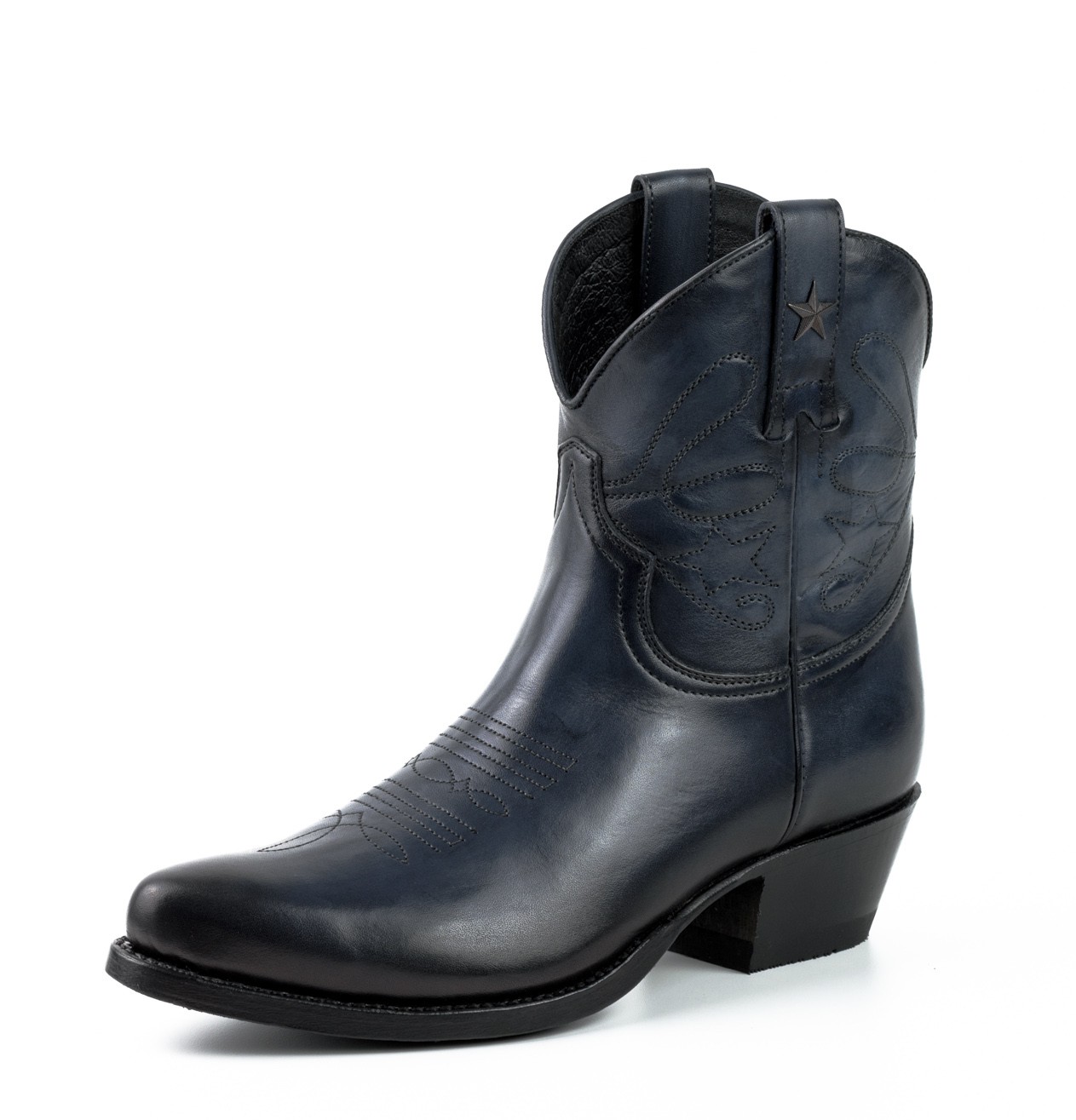 navy blue cowboy boots womens