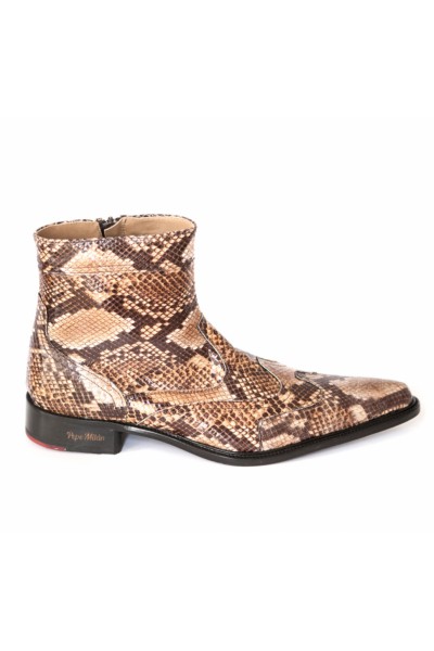 snake leather boots