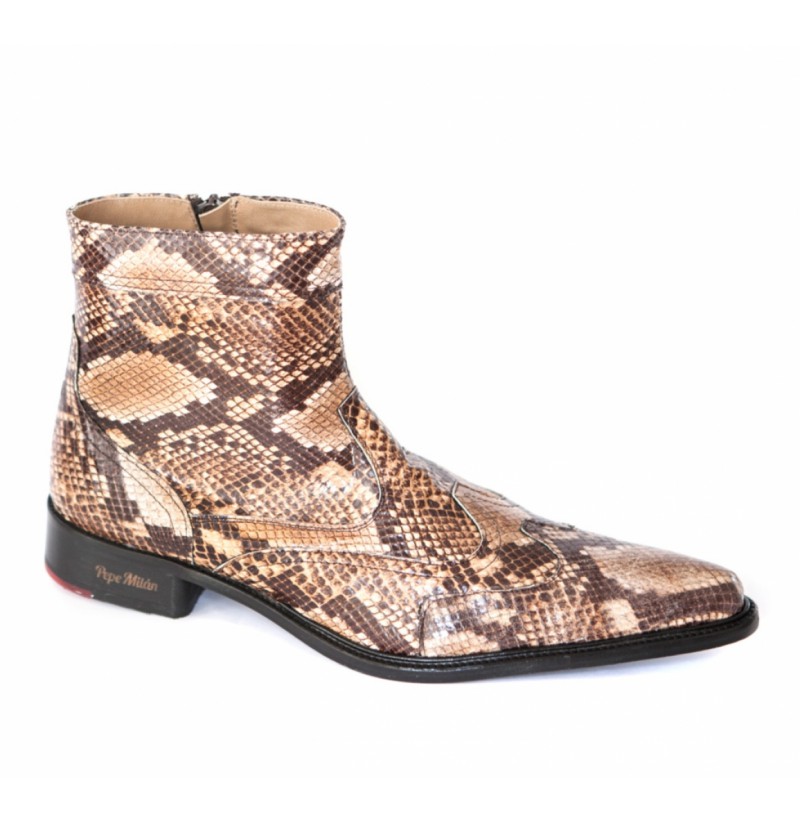 snake print boots men